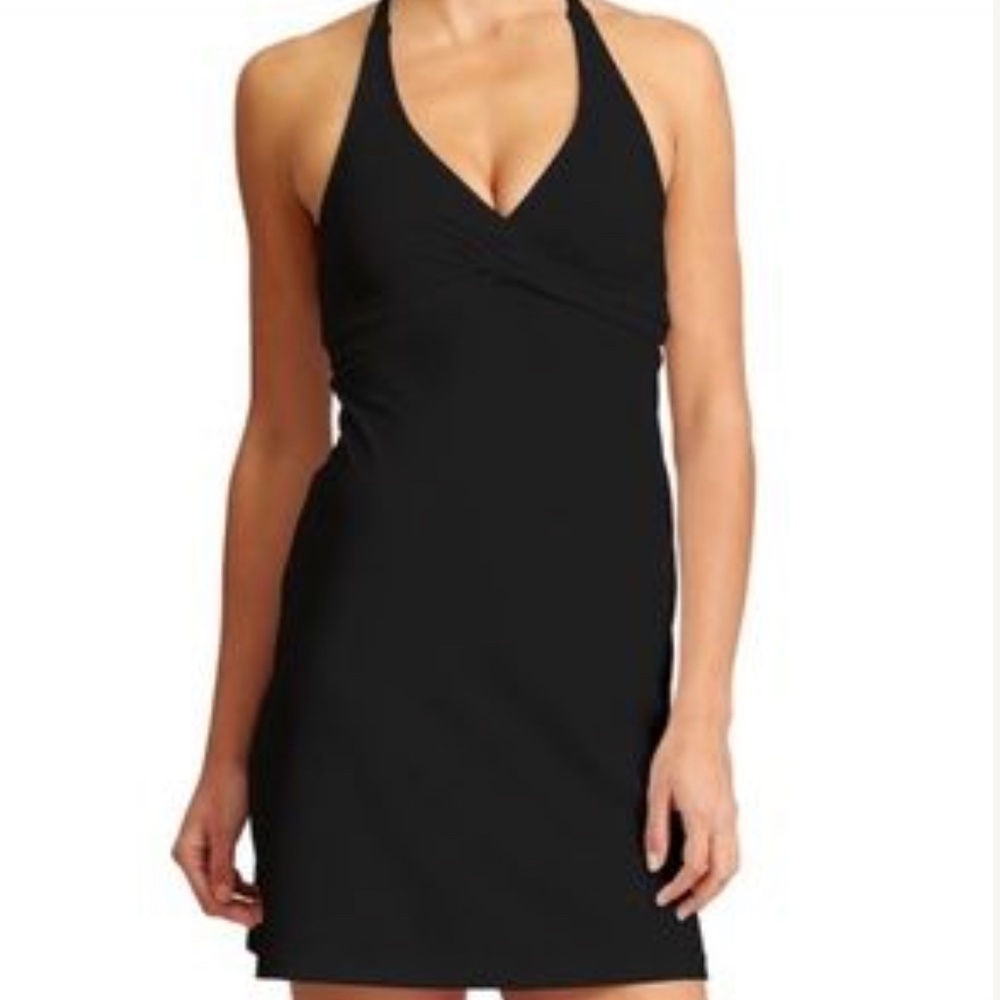 34 B/C Athleta black swim dress NWT